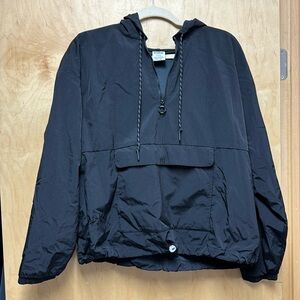 Victoria’s Secret Pink Black Track Jacket Half Zip Size Medium